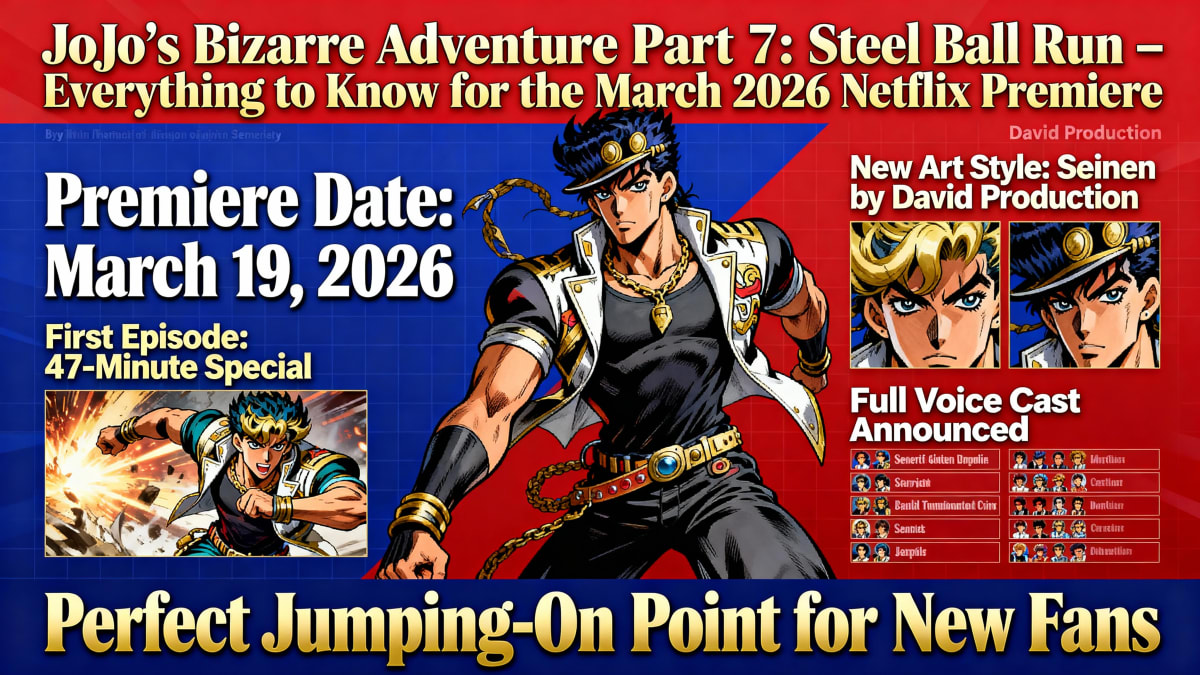JoJo's Bizarre Adventure Part 7: Steel Ball Run – Everything to Know for the March 2026 Netflix Premiere
