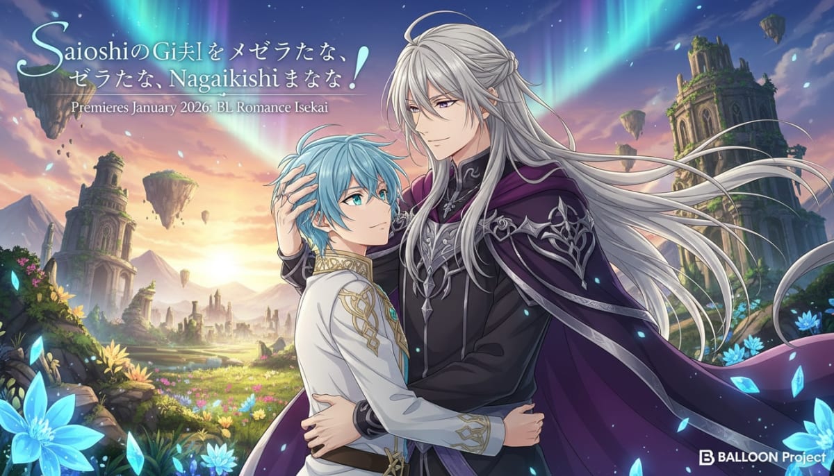 Saioshi no Gikei o Mederu Tame, Nagaikishimasu! Premieres January 2026: BL Romance Isekai from BALLOON Project