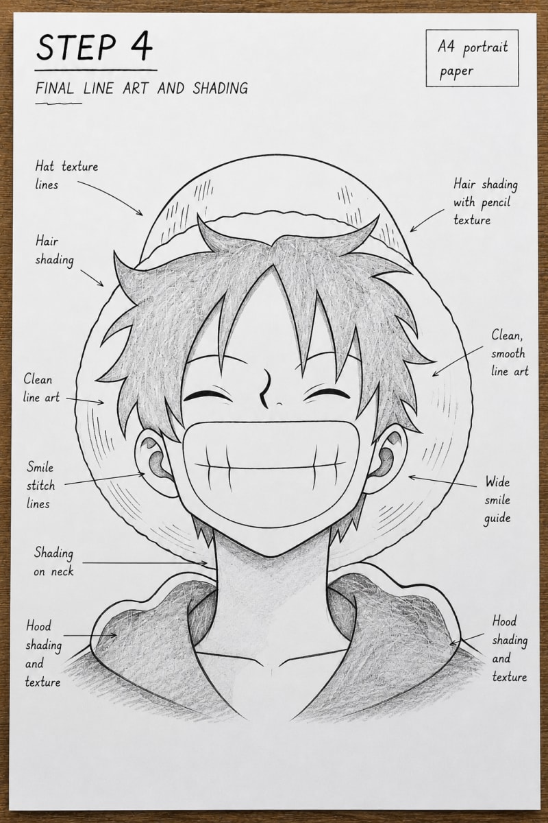 Step 4: Complete the Final Line Art and Shading