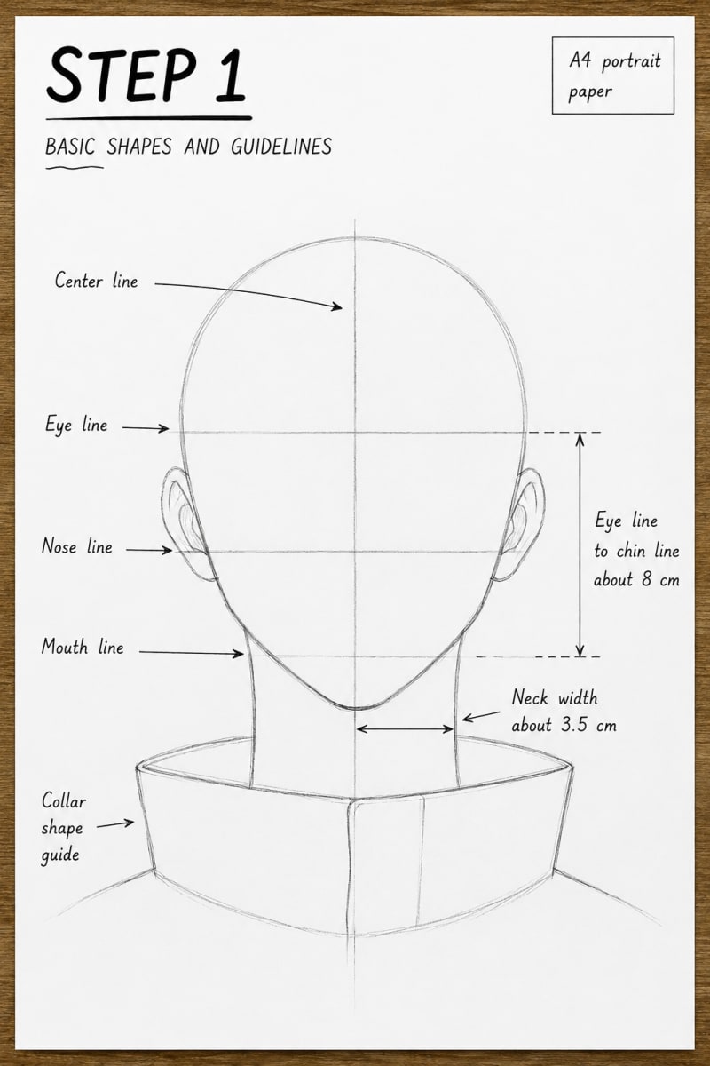 Step 1: Build the Head, Neck, and High Collar Guidelines