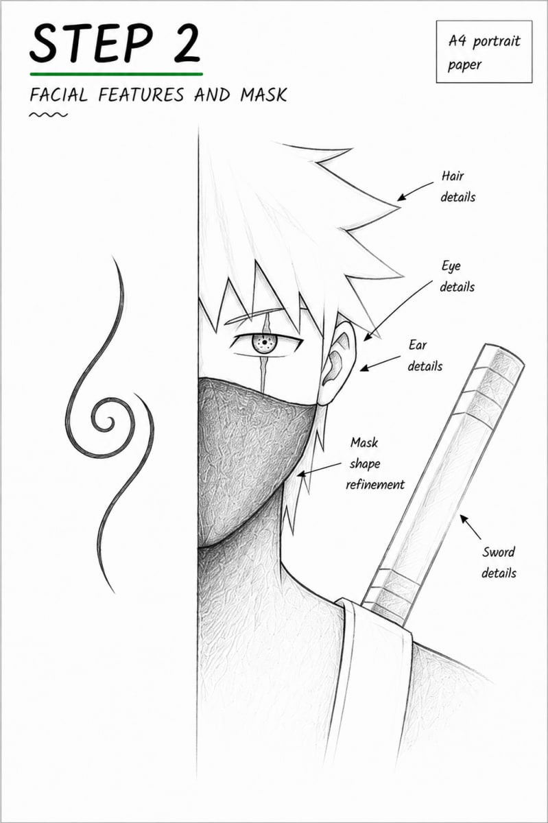 Step 2: Draw the Main Calligraphy-Inspired Flow
