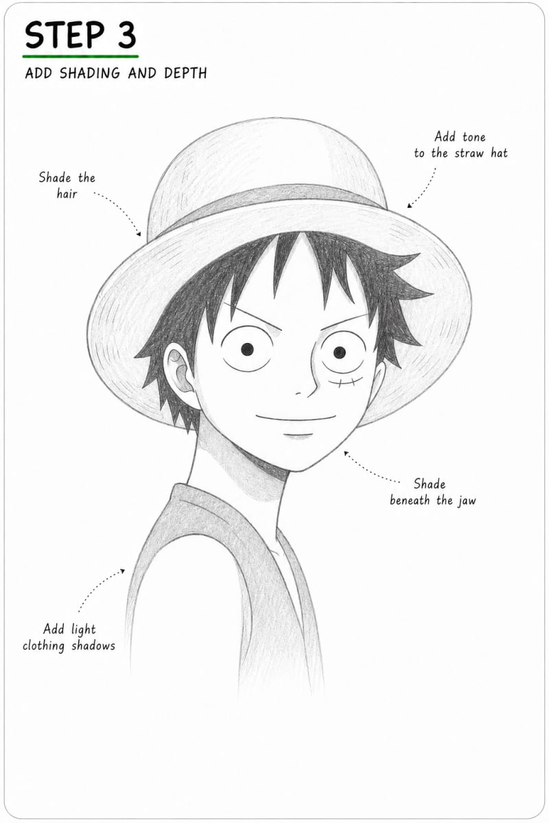 Step 3: Add Shading and Pencil Depth