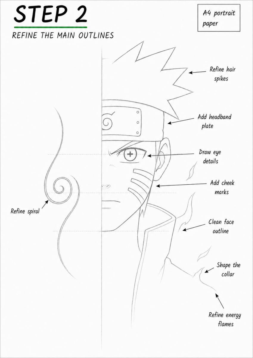 Step 2: Refine the Face, Headband, Spiral, and Chakra Shapes