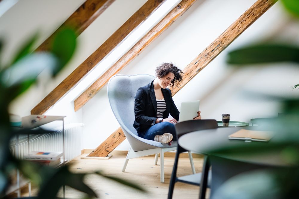 Woman working at desk