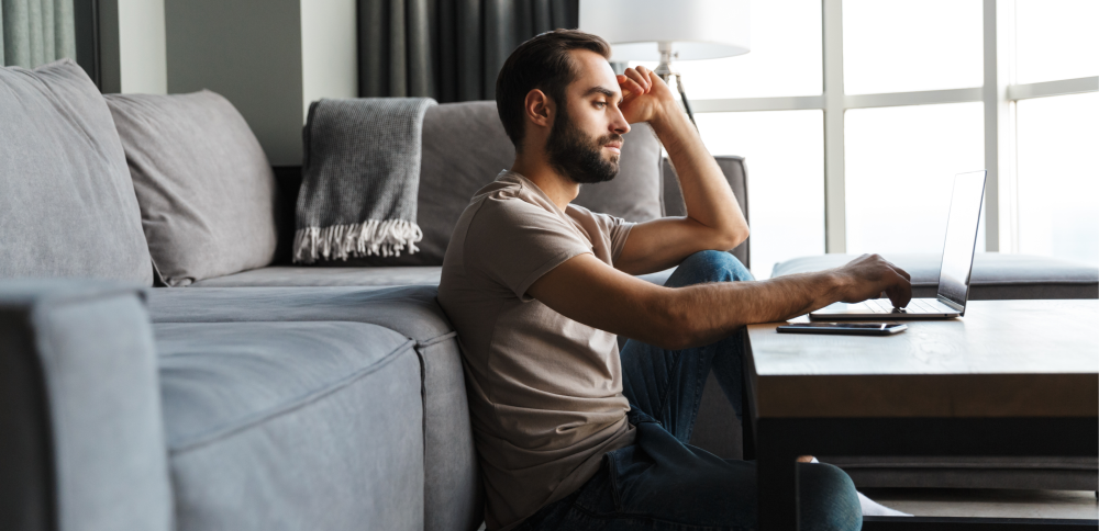 a man on his laptop