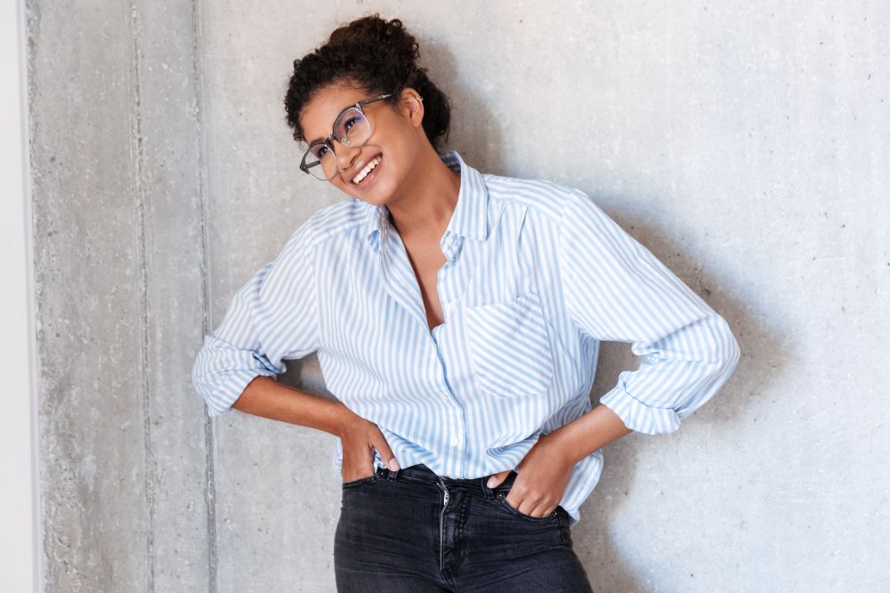 a happy young woman