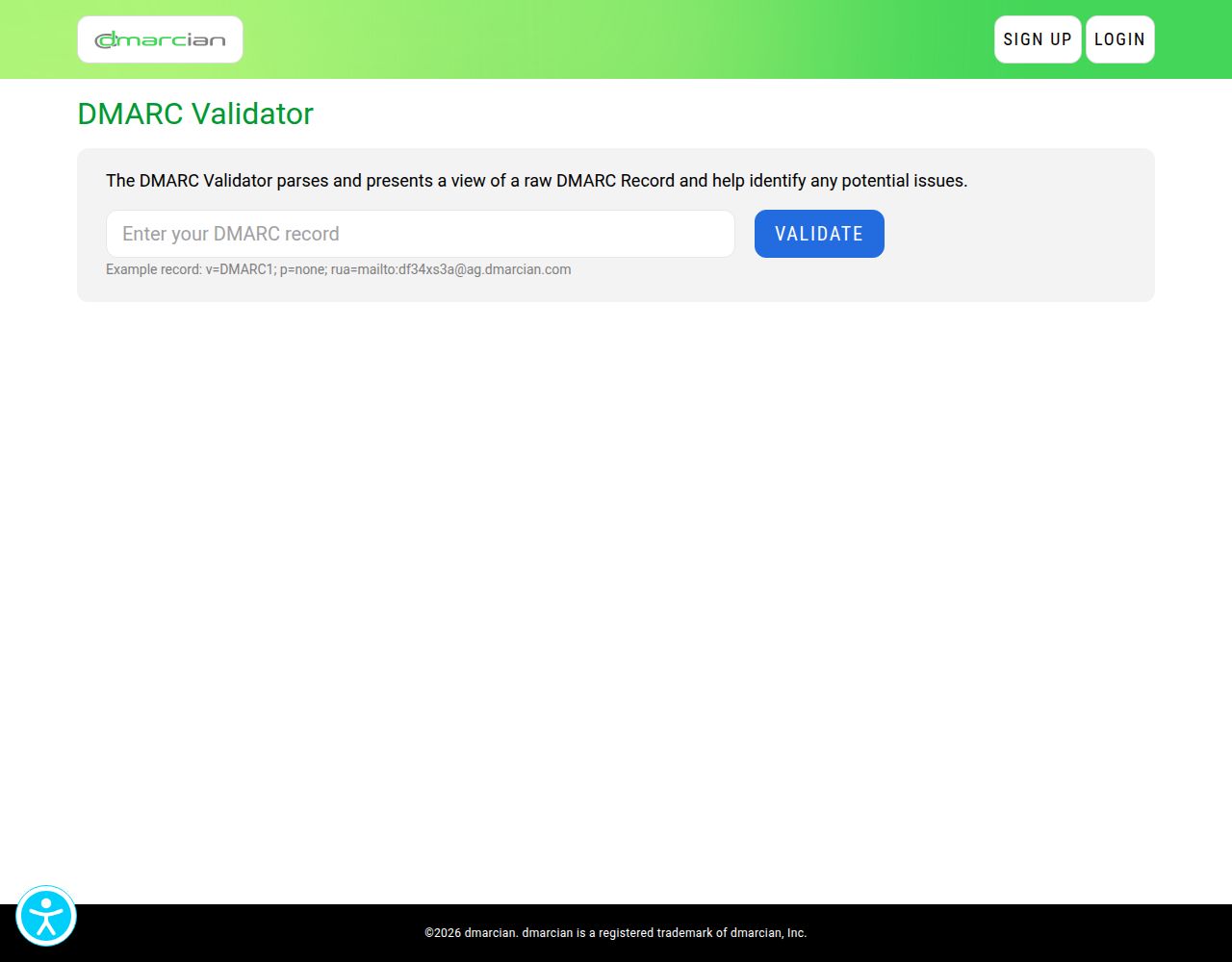 dmarcian DMARC Validator