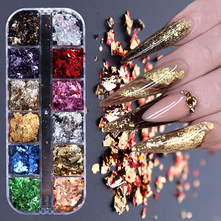 Gold Foil Nail Stickers | Press-On Nails India | NailMart
