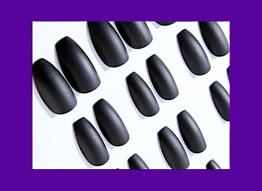 Matte Black Press On Nails | Press-On Nails India | NailMart