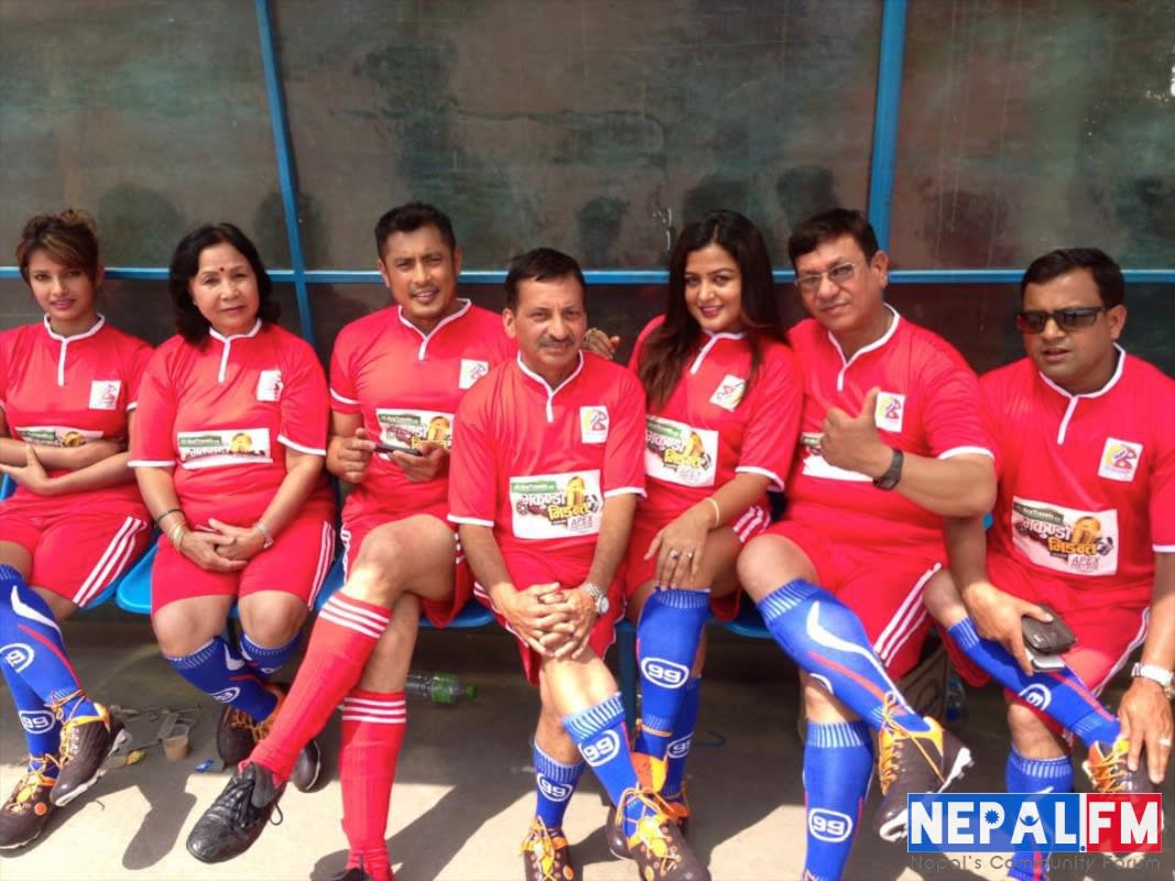 Rekha Thapa and Nepali Artists for football event2