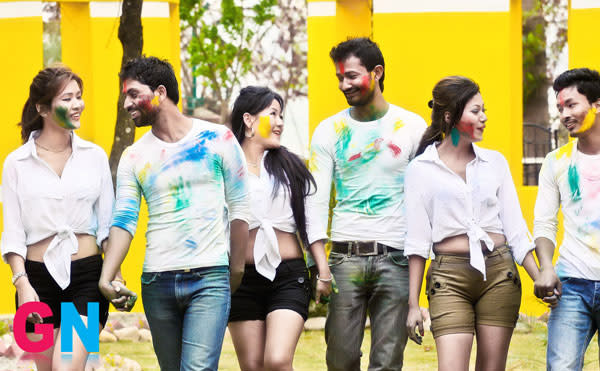 Nepali Models in Holi Festival of Nepal