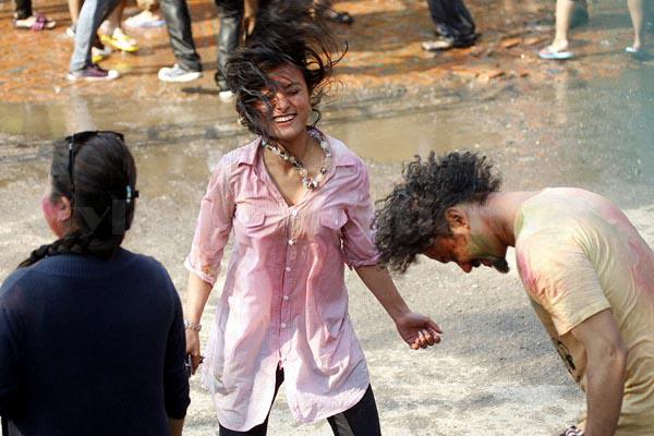 Namrata Shrestha Enjoying Holi 2013 Party Dance at Attic