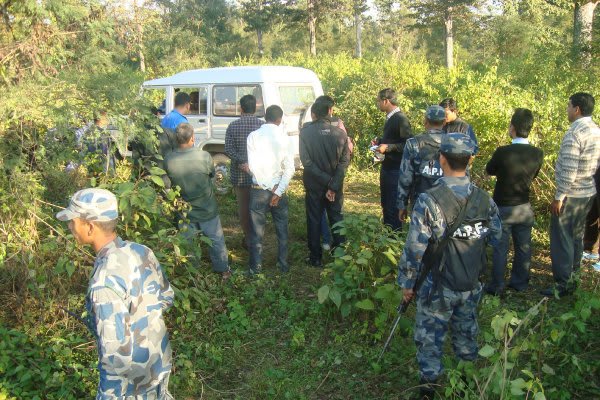 Police at incident site after robbery Nabil Bank