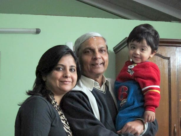 Khil Raj Regmi with her daughter