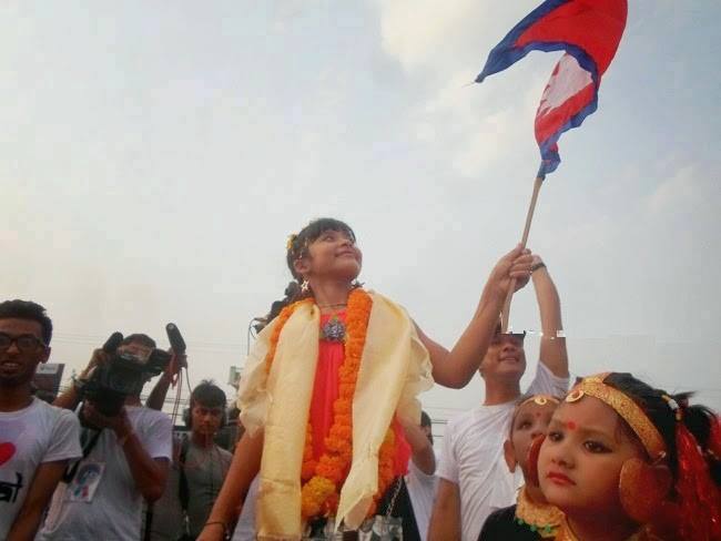 Teriya Magar with Nepali Flag