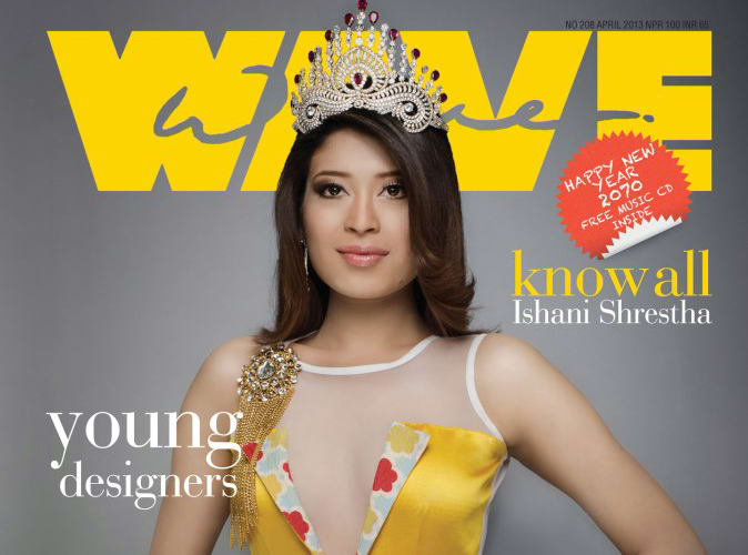 Ishani Shrestha featured on Cover page of Wave Magazine