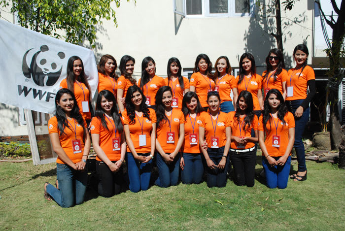 Miss Nepal 2013 Contestants Visit WWF Nepal