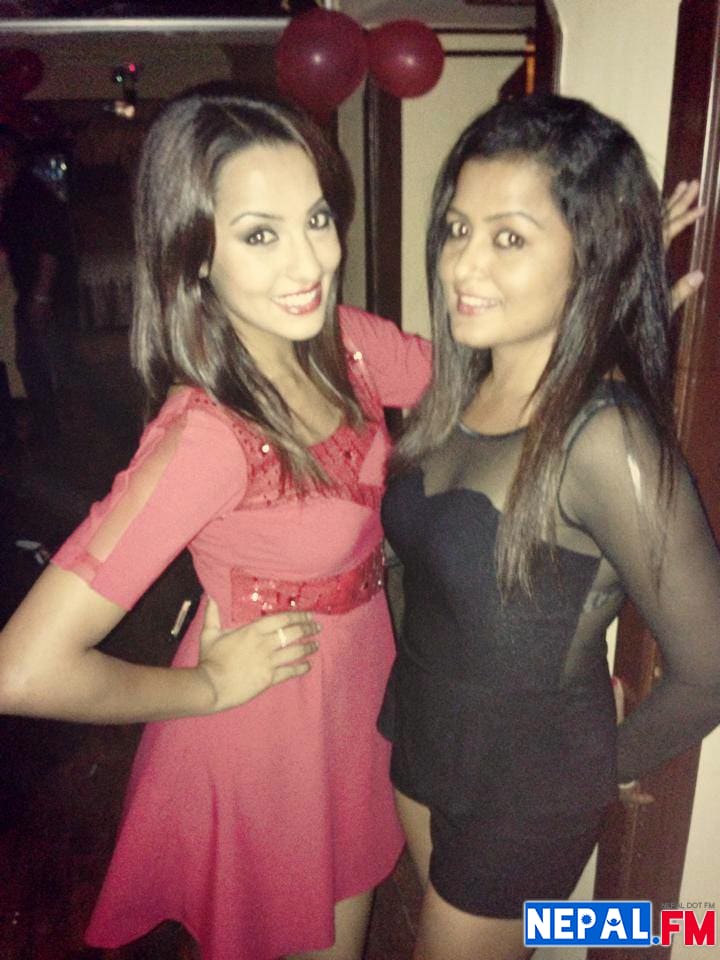 Priyanka Karki and Rekha Thapa on Malvika Birthday Party