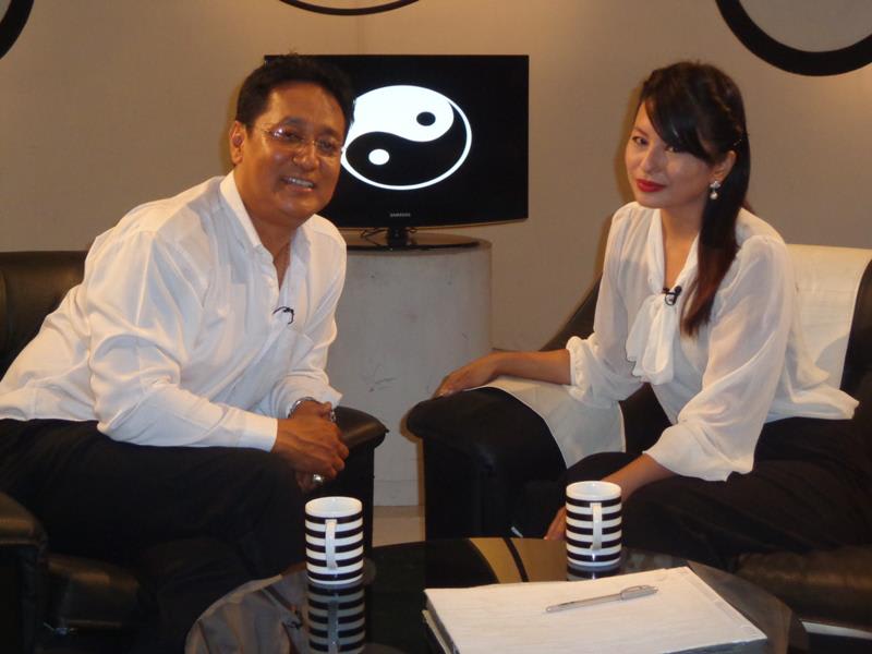 Malvika Subba with Vijay Lama Black and White Program