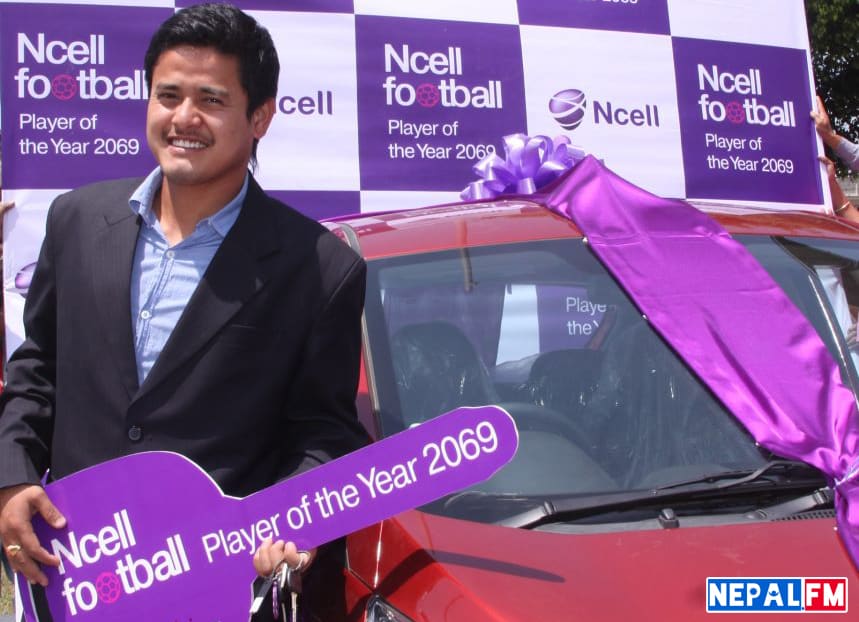 Sandip Rai Ncell Player of Year 2069 Nepal