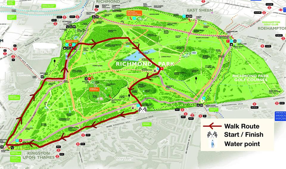 Walking Map for Walk for Nepal in London
