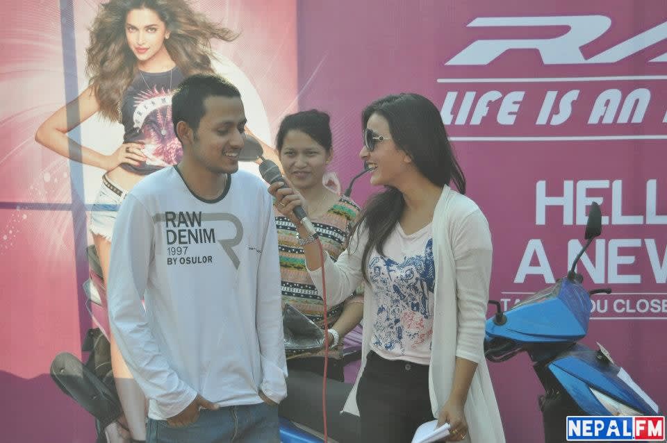 Namrata Shrestha Ambassador for Yamaha Ray 4