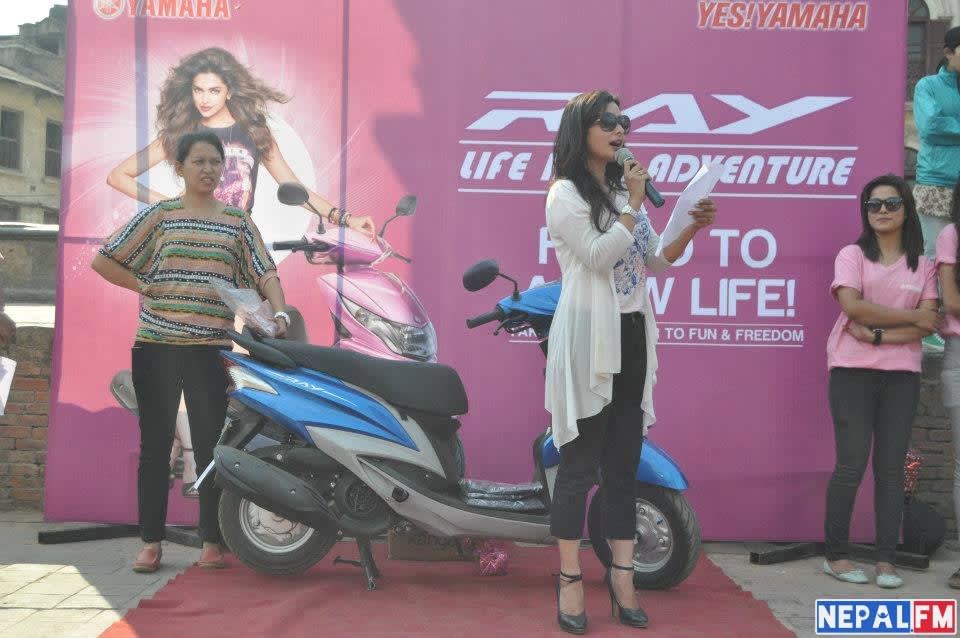 Namrata Shrestha Ambassador for Yamaha Ray 1