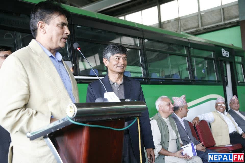 Hari Bansha Acharya at Sajha Bus Sajha Yatayat inauguration 1