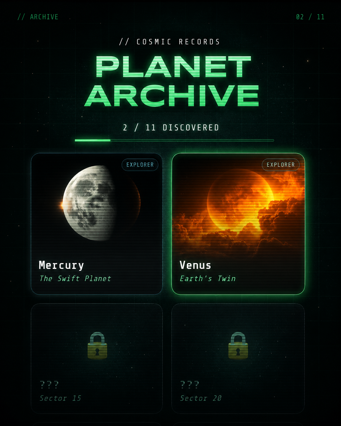 Cosmic Void ambient space environment — calm cosmic visuals designed for evening and focus sessions