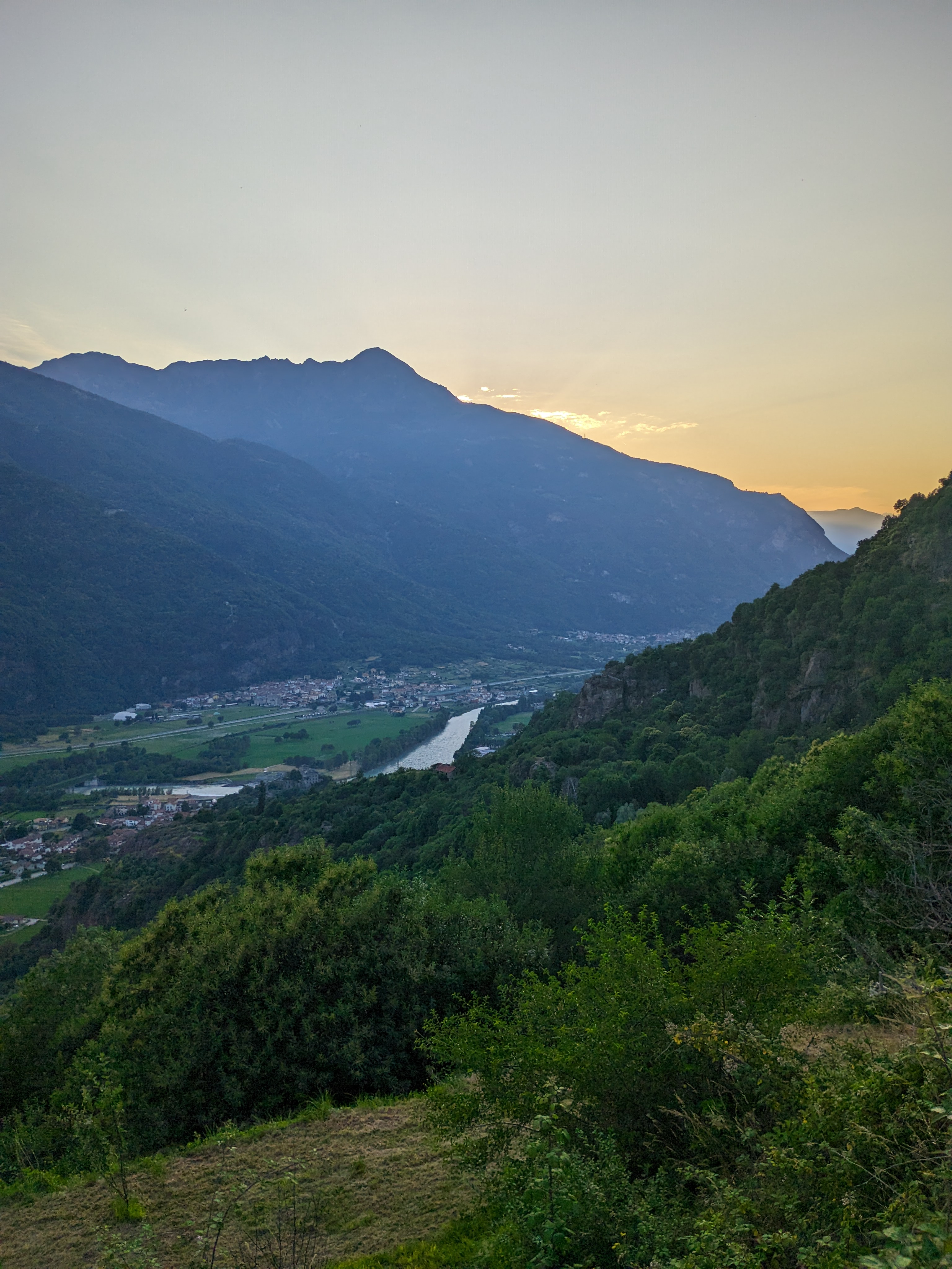 The valley seen from the land