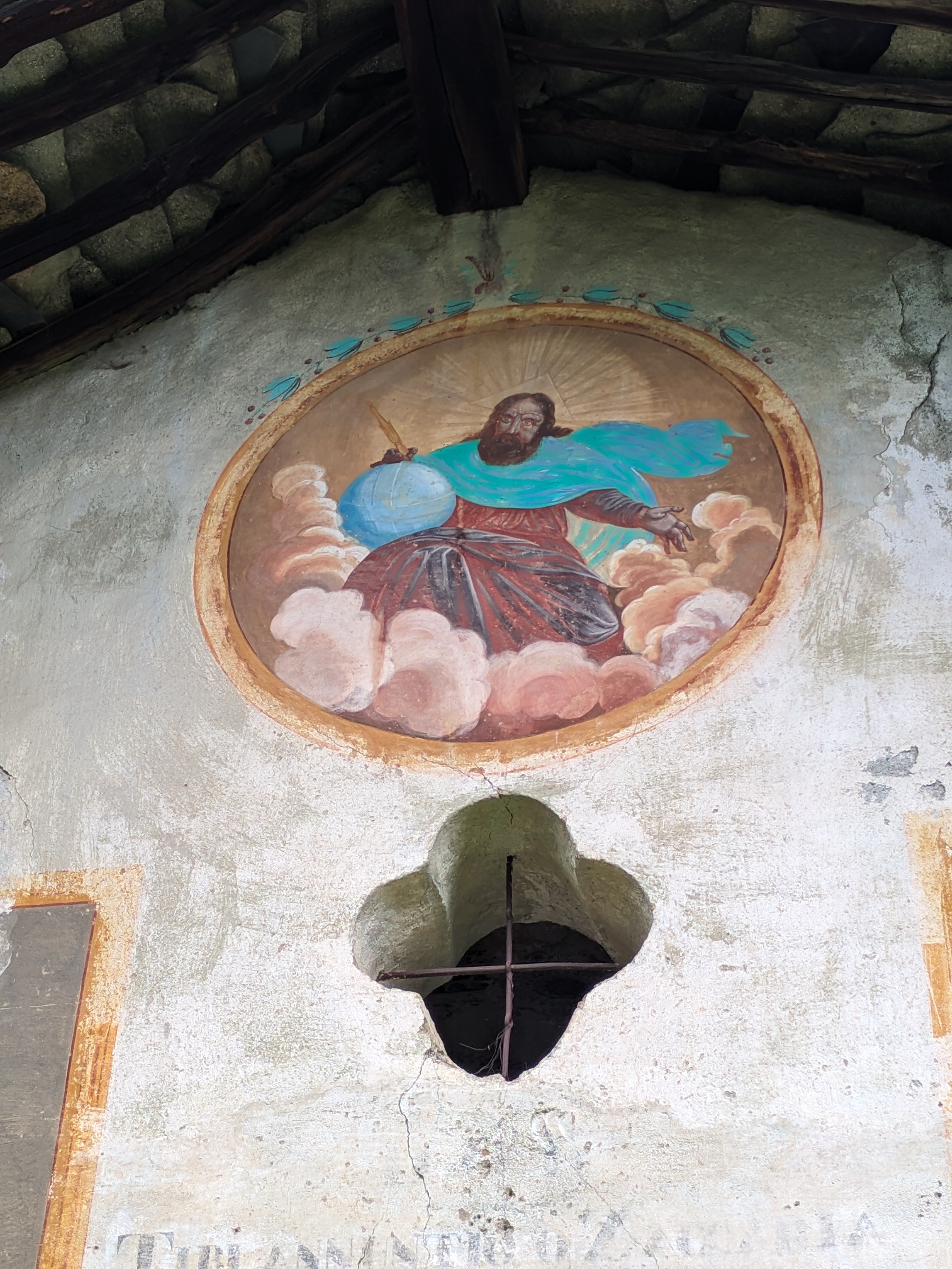 Fresco in the church in the woods of Nomaglio