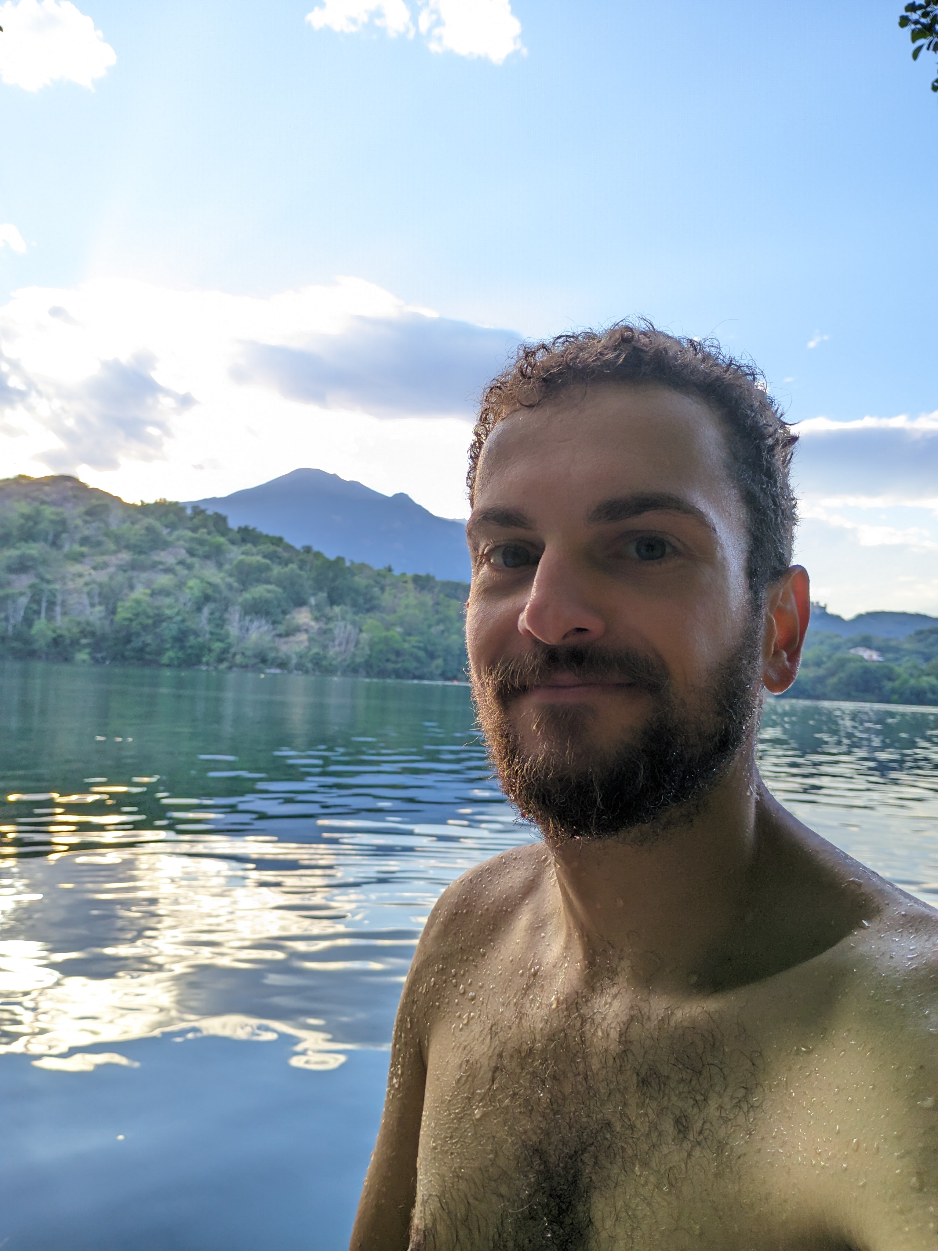 Swimming in Lago Sirio