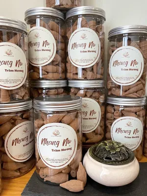 Nhang nụ - viên nén trầm hương dùng thác khói chảy ngược thành phần thiên nhiên [hộp 80 nụ]