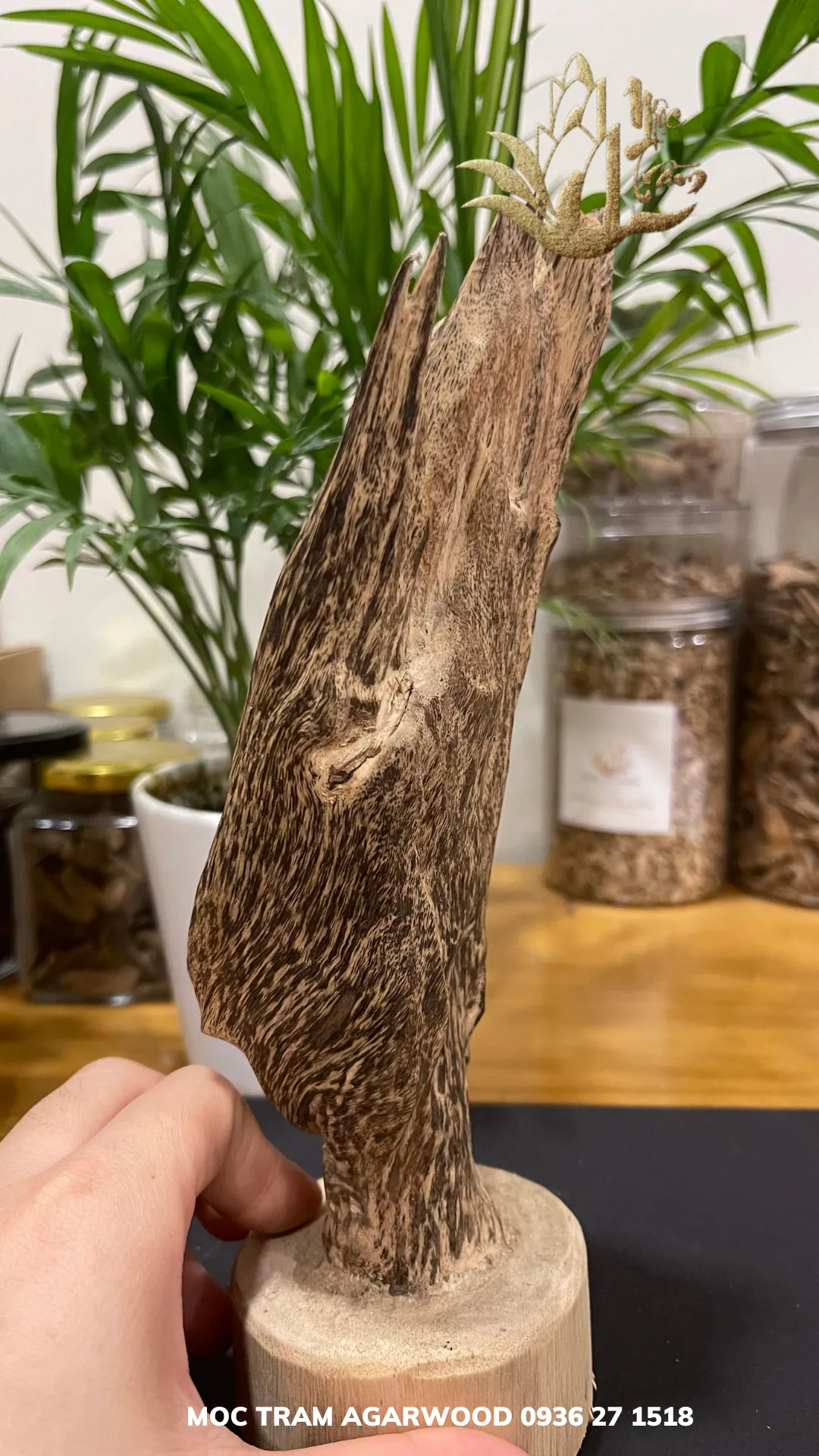 Hết hàng_Trầm hương cảnh - Trầm cảnh mini tự nhiên để bàn làm việc ông địa trang trí, thu hút tài lộc