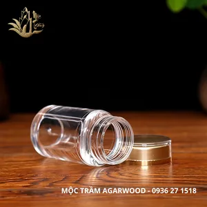 Lọ Hũ nhựa trong suốt cao cấp đựng vòng Trầm hương, đá phong thuỷ, đông trùng hạ thảo, saffron