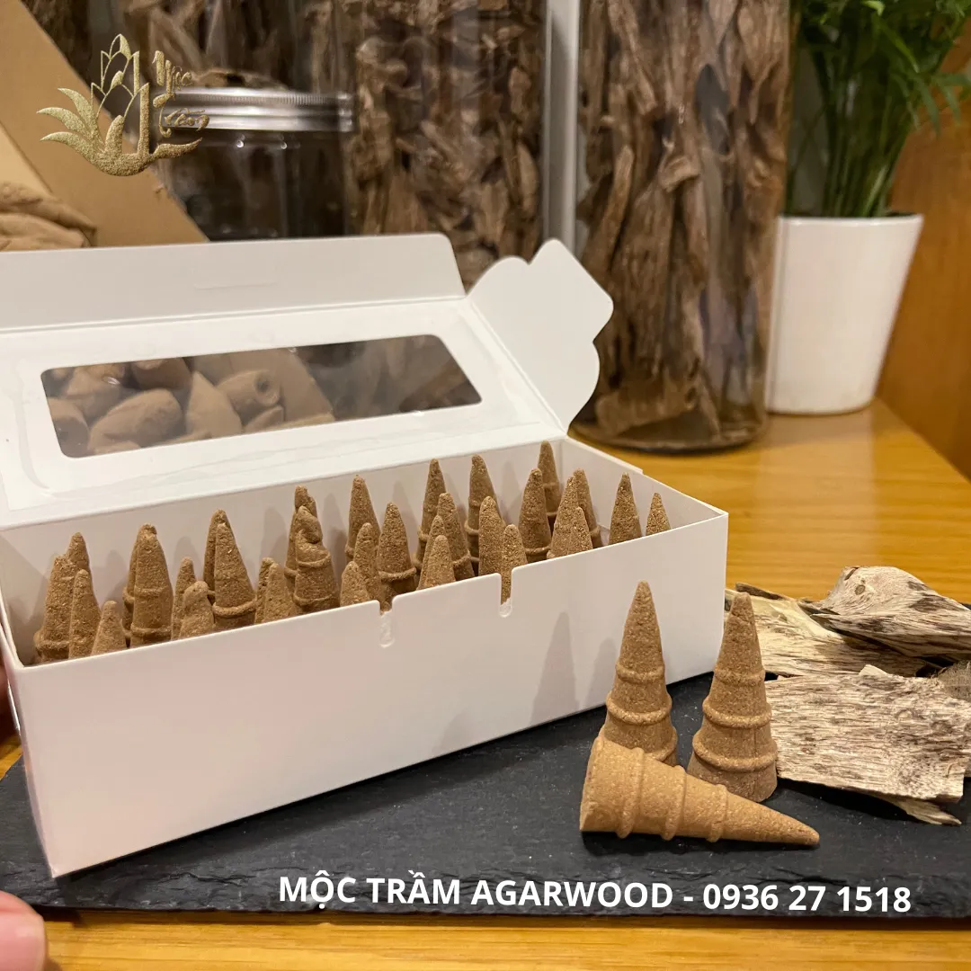 [Cao cấp] Nụ - viên nén trầm hương sử dụng thác khói chảy ngược 100% thành phần thiên nhiên [Hộp 32 nụ]