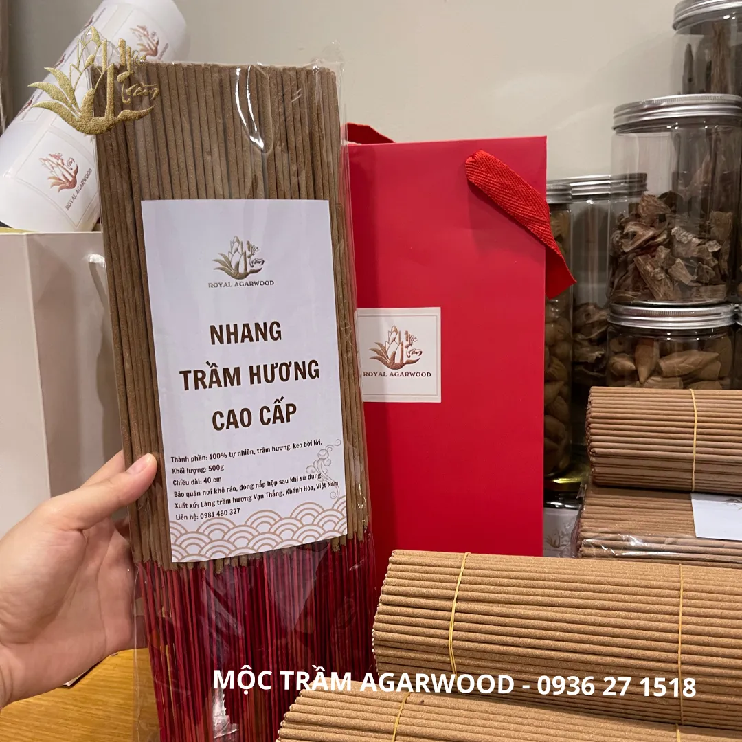 [Cao cấp] Nhang/ hương Trầm hương thành phần tự nhiên thơm nhiều giá sỉ cao 30-40 cm