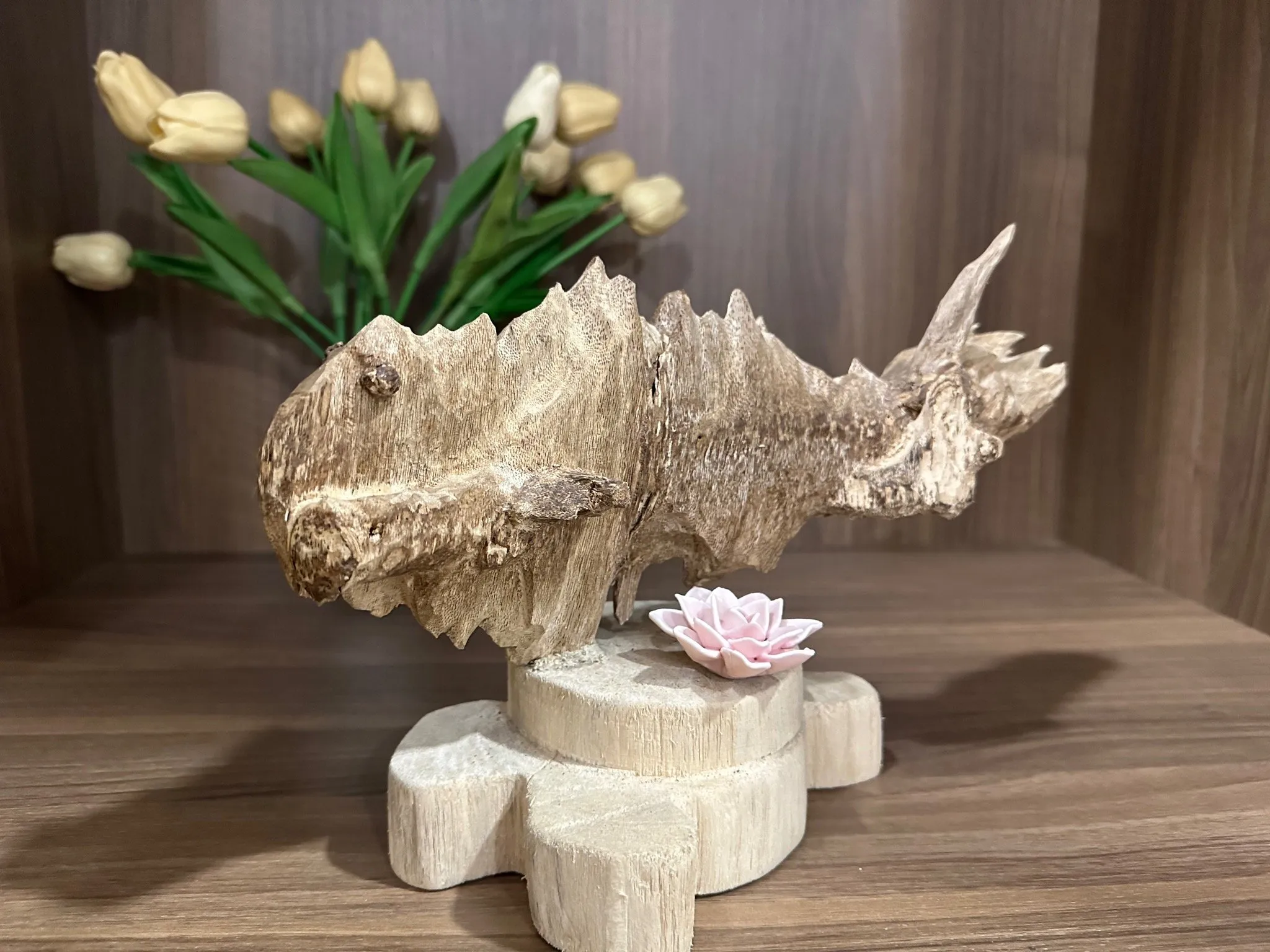 Hết hàng_Trầm hương cảnh phong thuỷ - CÁ CHÉP - Trầm hương mộc tự nhiên - dáng ghép cá chép ngang 32 cm Mộc Trầm Agarwood