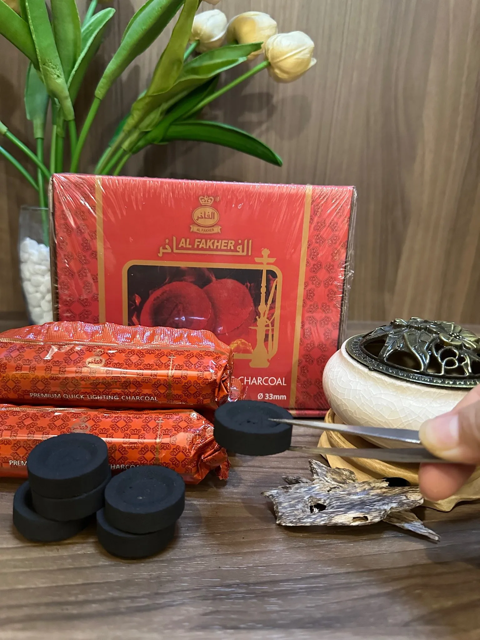 Than hoạt tính không khói xông trầm hương miếng - Than đốt trầm hương Mộc Trầm Agarwood