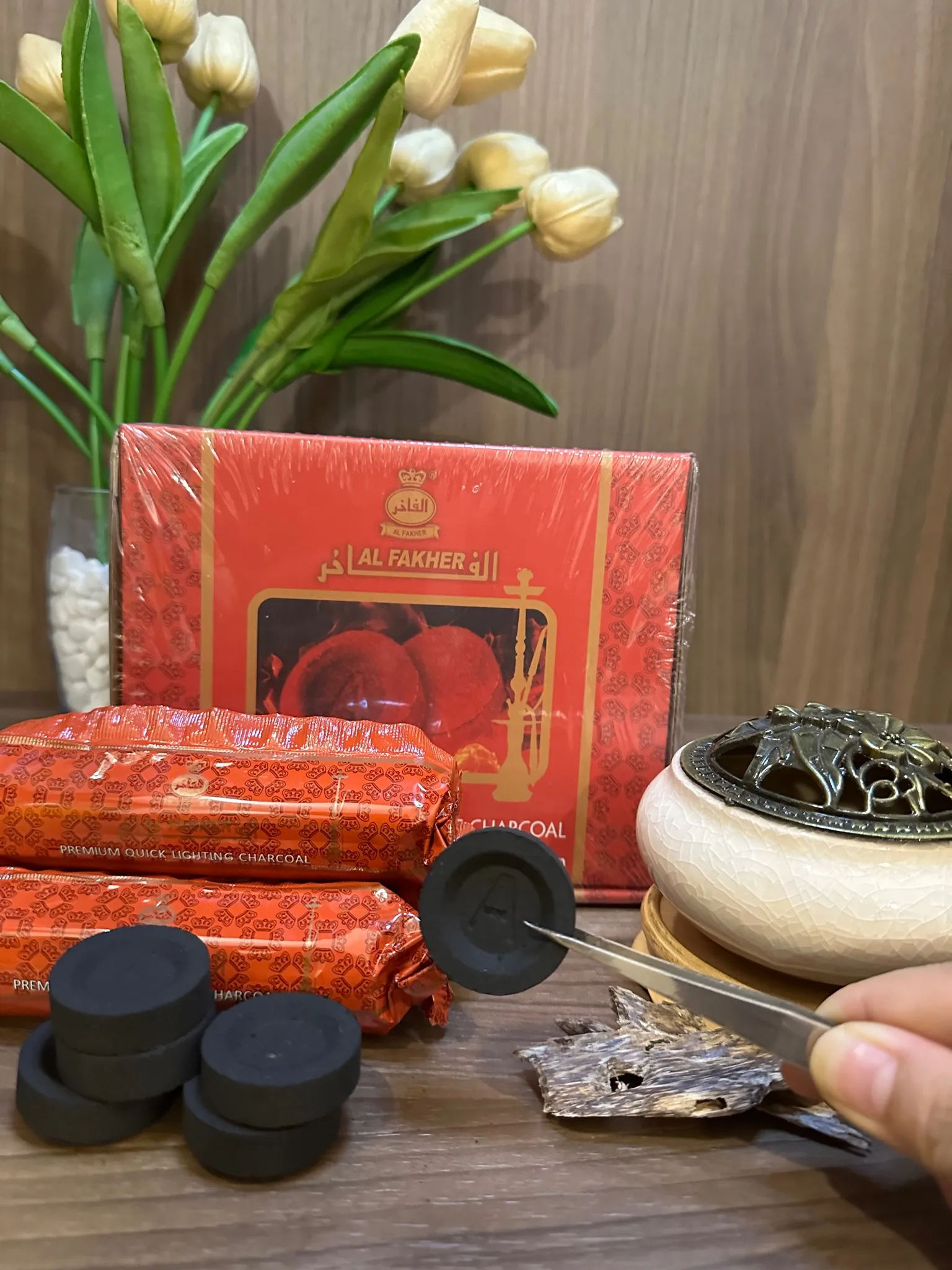 Than hoạt tính không khói xông trầm hương miếng - Than đốt trầm hương Mộc Trầm Agarwood