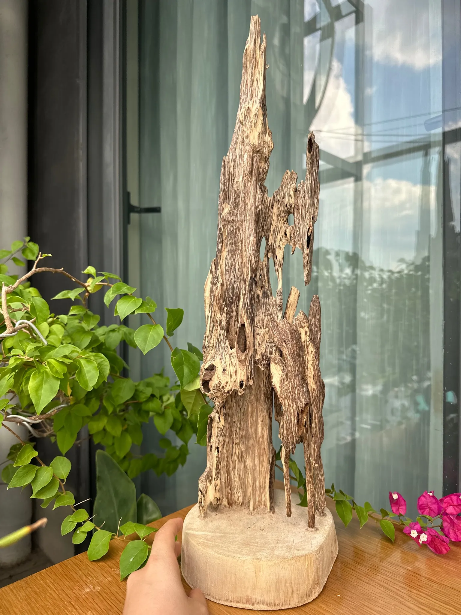 Hết hàng_Cảnh trầm hương tự nhiên nguyên khối lớn để trang trí nhà_quà tặng phong thuỷ cao cấp Mộc Trầm Agarwood