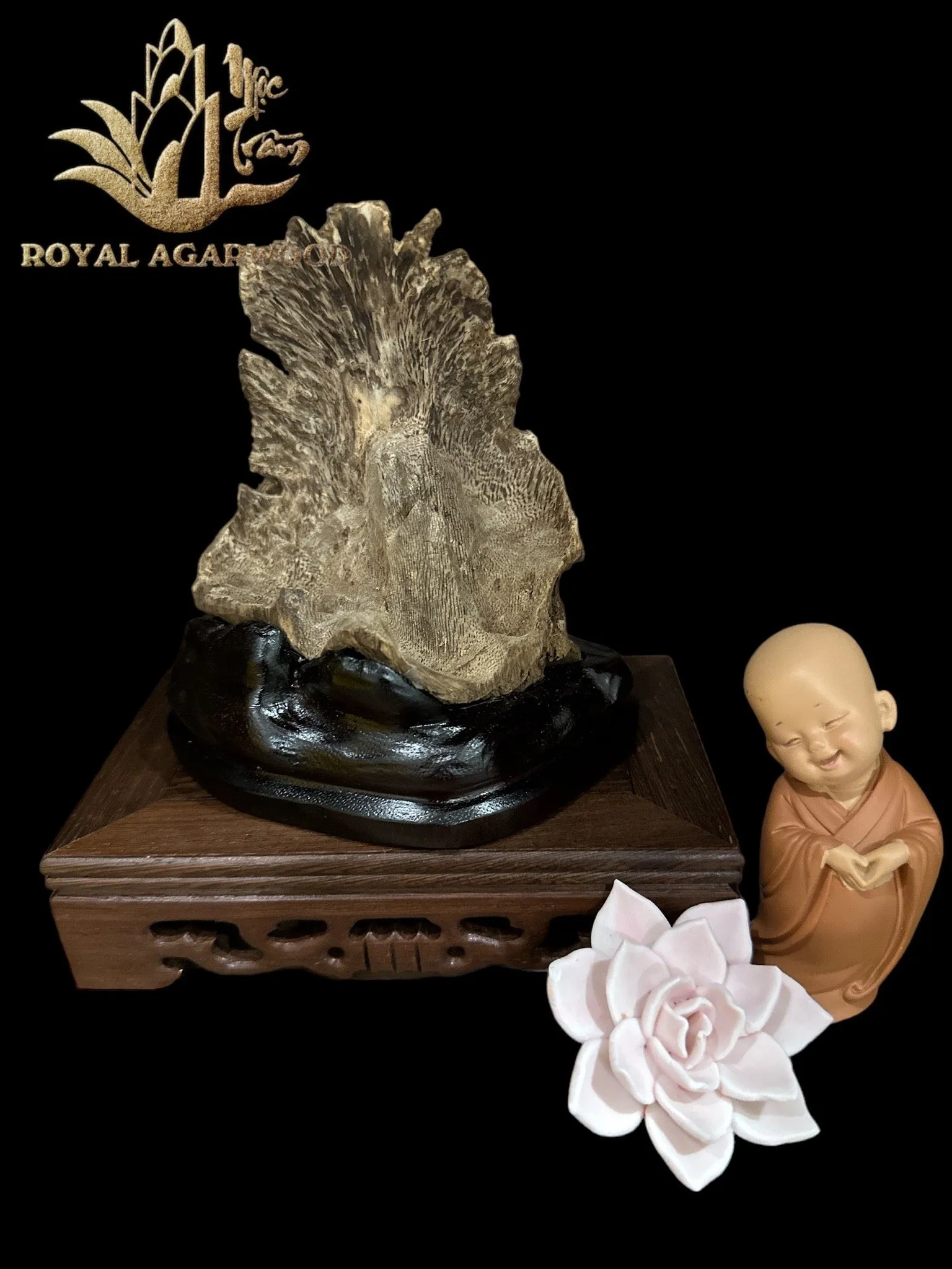 Hết hàng_Trầm hương cảnh tự nhiên - Trầm cảnh dáng Rẻ Quạt để trưng bày ô tô