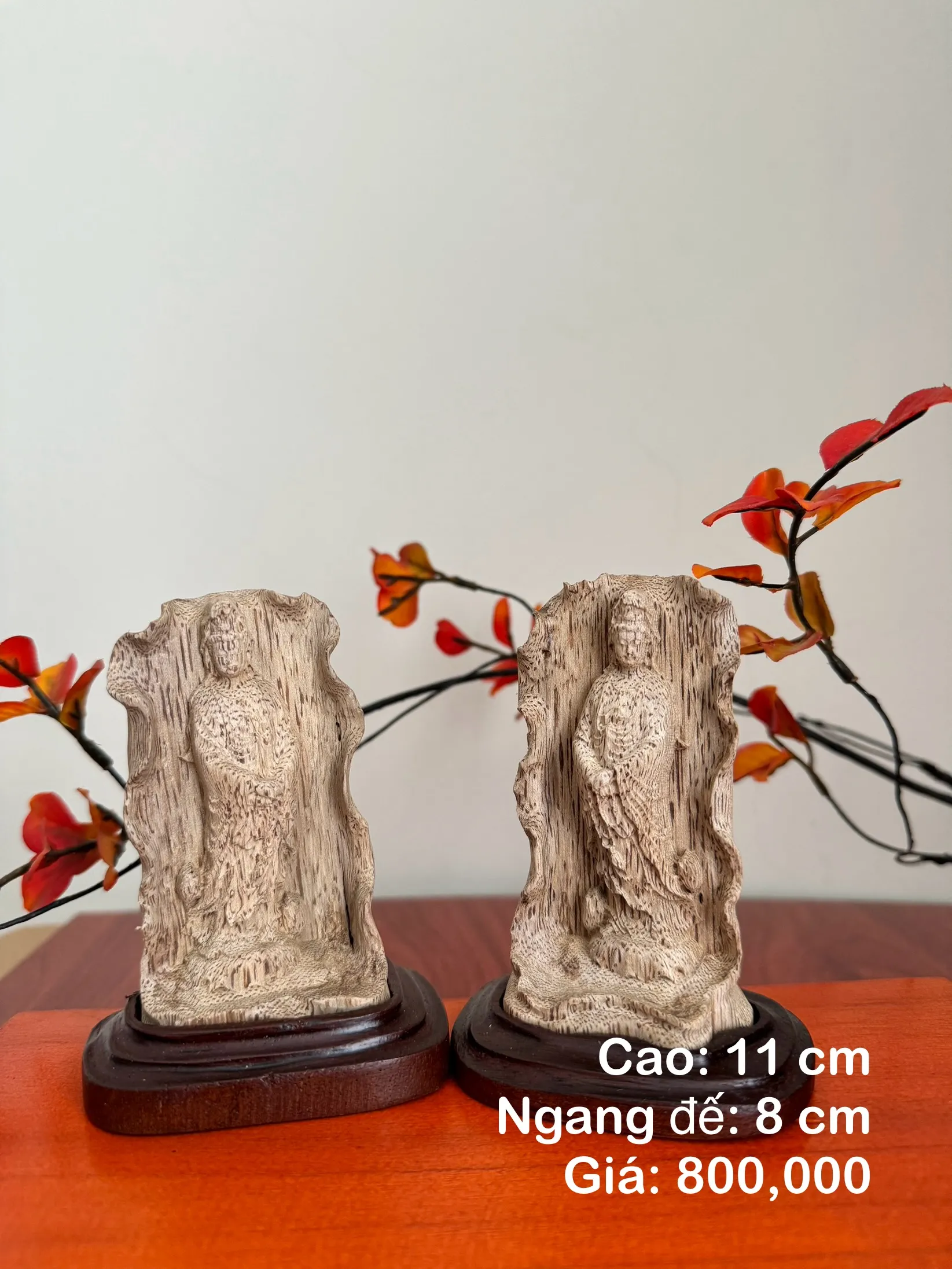 Cảnh trầm hương trang trí xe tô tô_ tượng trầm hương để bàn làm việc cao 11 cm