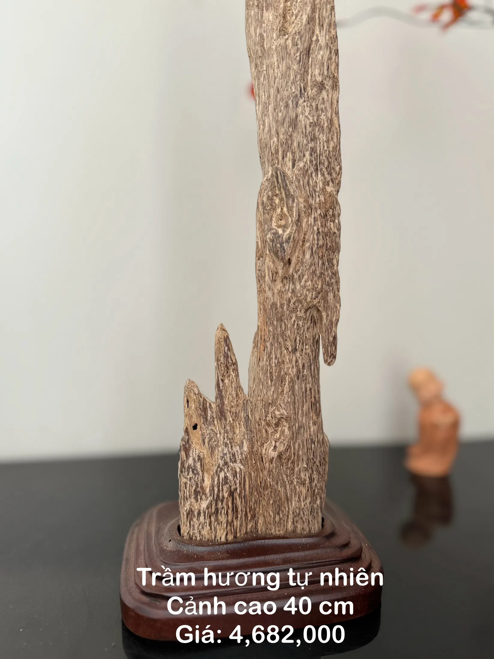 Hết hàng_Trầm hương cảnh nguyên khối tự nhiên_ Vật phẩm quà tặng phong thuỷ cao 40 cm