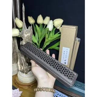Hộp đốt nhang trầm hương thảo mộc không tăm bằng Gốm cao cấp Hình chữ nhật dài 24 cm