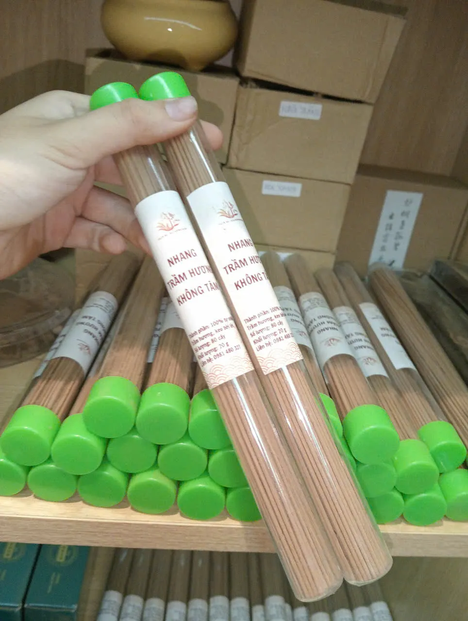 Nhang Trầm Hương Không Tăm Ống Nâu_Phổ Thông