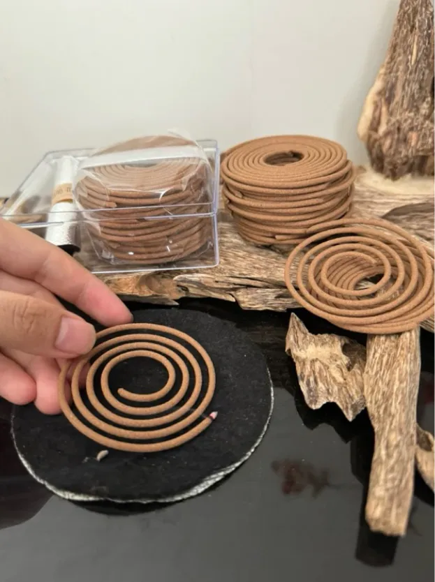 Trầm hương nén khoan tròn_nhang vòng trầm hương tự nhiên cháy 2 giờ Mộc Trầm Agarwood