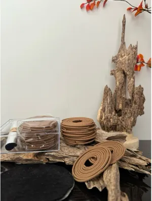 Trầm hương nén khoan tròn_nhang vòng trầm hương tự nhiên cháy 2 giờ Mộc Trầm Agarwood