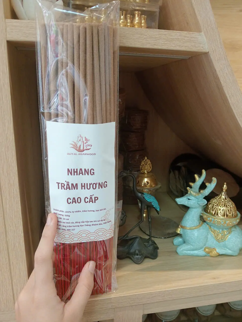 [Cao cấp] Nhang/ hương Trầm hương thành phần tự nhiên thơm nhiều giá sỉ cao 30-40 cm