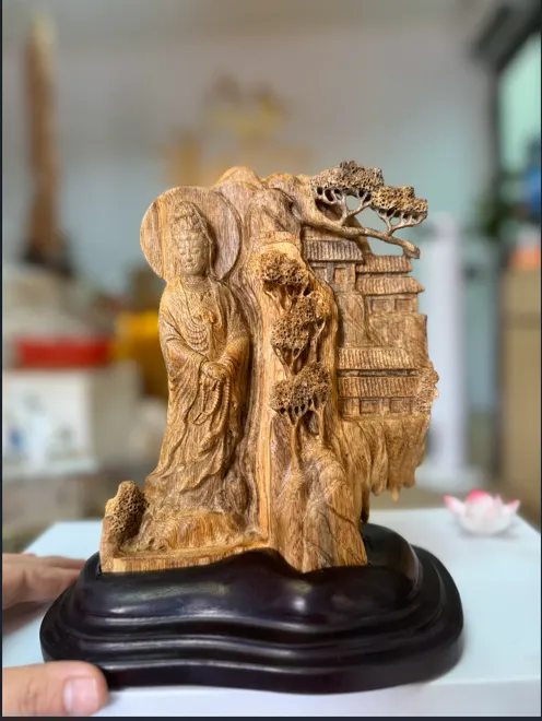 HẾT HÀNG _TƯỢNG PHẬT BÀ QUAN ÂM BÊN VÁCH NÚI_ ĐIÊU KHẮC TAY THỦ CÔNG
